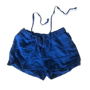 bright blue shorts